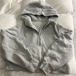Lululemon Light Gray Half-Zip Hoodie xs/s